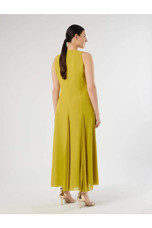 ROCHIE ELEGANTA GALBENA, CU BRODERIE