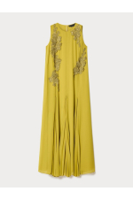 ROCHIE ELEGANTA GALBENA, CU BRODERIE