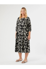 ROCHIE MIDI, NEAGRA CU BRODERIE
