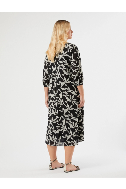 ROCHIE MIDI, NEAGRA CU BRODERIE