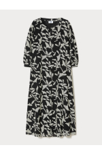 ROCHIE MIDI, NEAGRA CU BRODERIE