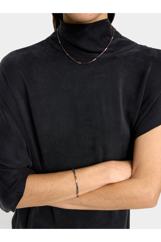 SET BRATARA SI COLIER CU PIETRE MULTICOLORE
