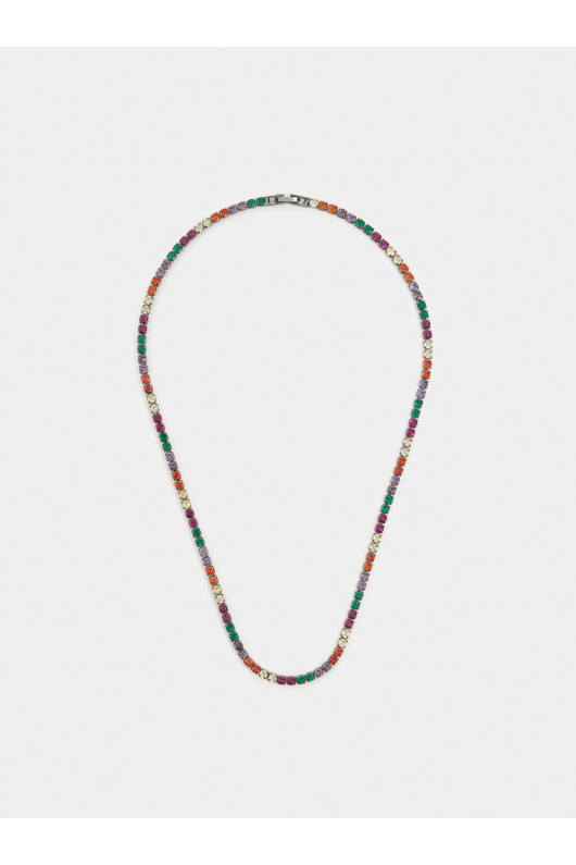 SET BRATARA SI COLIER CU PIETRE MULTICOLORE