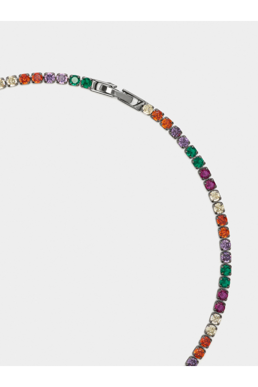 SET BRATARA SI COLIER CU PIETRE MULTICOLORE