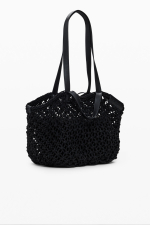 GEANTA NEAGRA CROSETATA