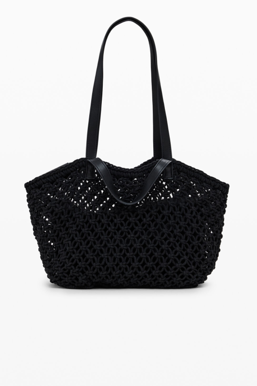 GEANTA NEAGRA CROSETATA