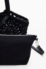 GEANTA NEAGRA CROSETATA
