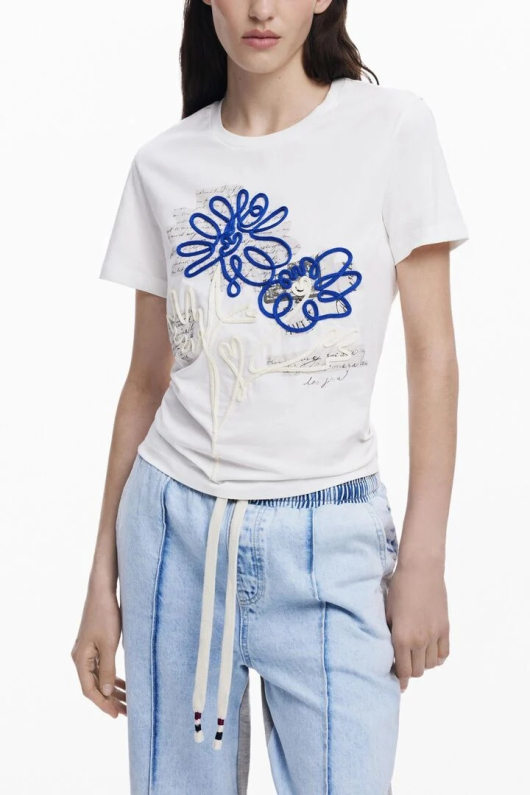 PANTALONI CROPPED, GRI CU DENIM