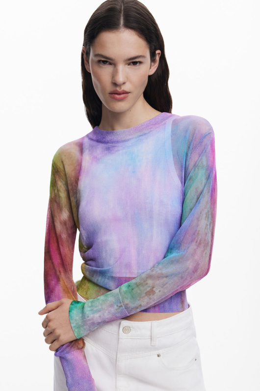 PULOVER SUBTIRE MULTICOLOR