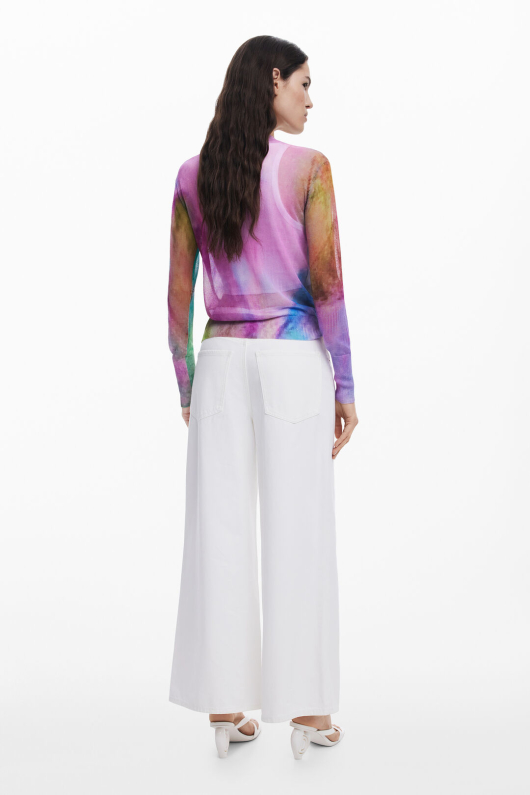 PULOVER SUBTIRE MULTICOLOR
