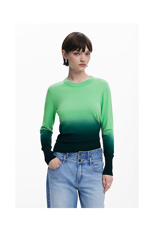 PULOVER VERDE IN DEGRADE