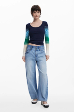 BLUZA ALBASTRA CU DUNGI