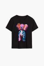 TRICOU NEGRU CU PRINT