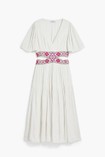 ROCHIE LUNGA BEJ CU BRODERIE