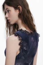 ROCHIE SATINATA CU BRODERIE