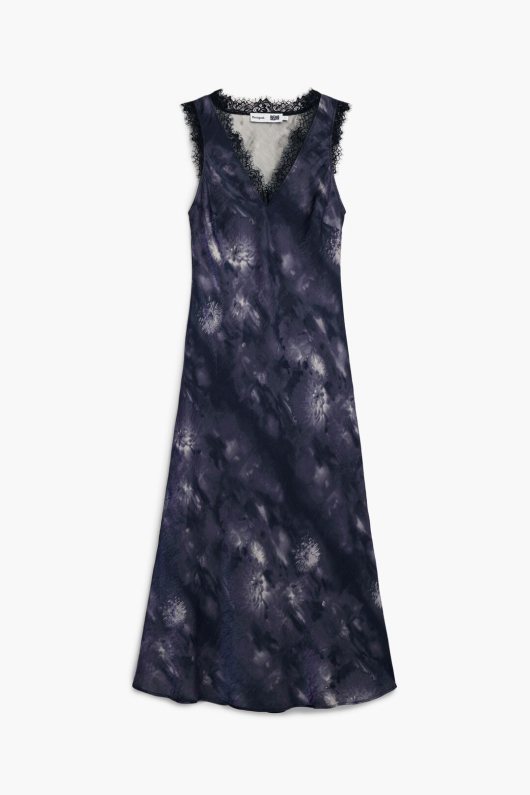 ROCHIE SATINATA CU BRODERIE