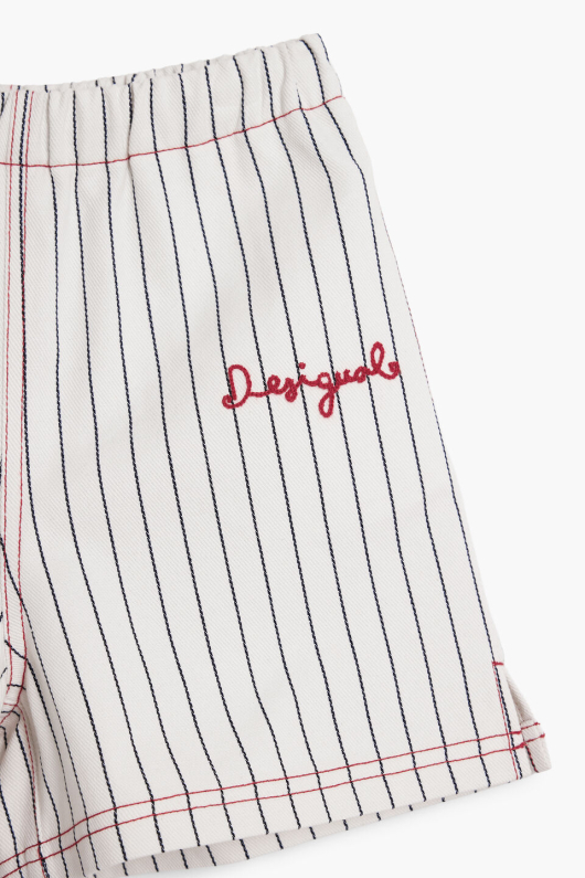 Pantalon scurt cu dungi