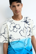 Tricou cu degrade tropical