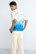 Tricou cu degrade tropical