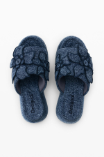Papuci cu platforma din denim