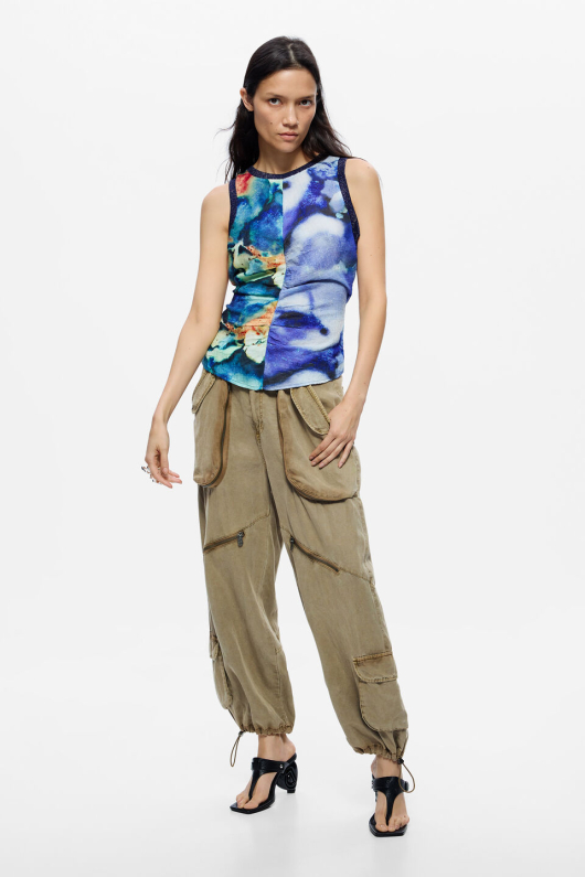 Bluza imprimata fara maneci