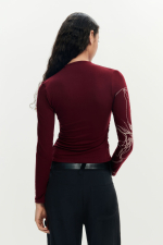 BLUZA VISINIE CU PRINT TEXT