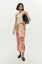 ROCHIE LUNGA CU PRINT SI MAIEU TRICOT