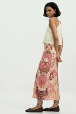 ROCHIE LUNGA CU PRINT SI MAIEU TRICOT