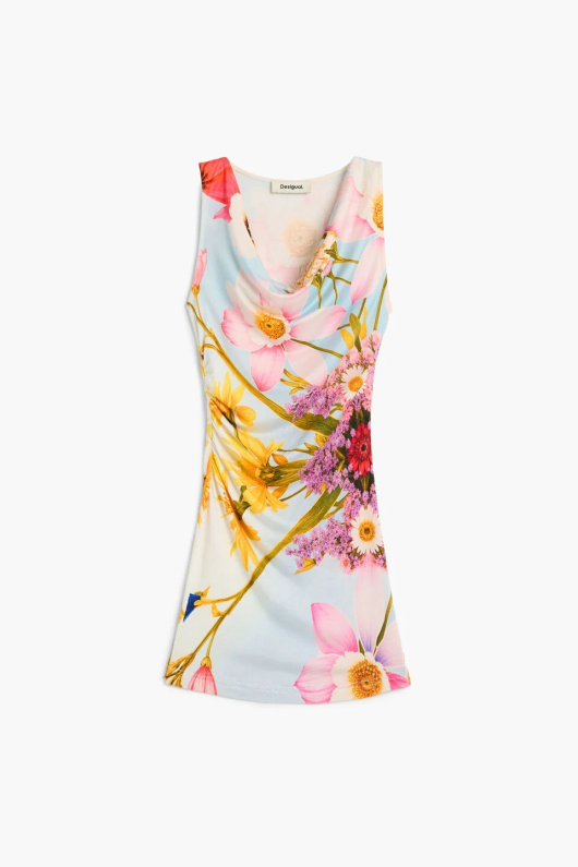 Rochie imprimata fara maneci