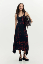 Rochie asimetrica fara maneci
