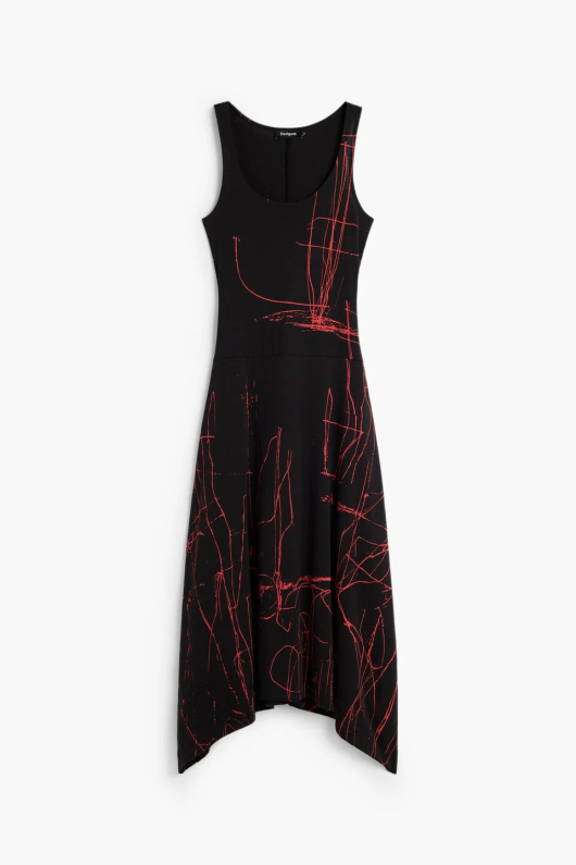 Rochie asimetrica fara maneci