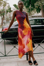 Rochie asimetrica fara maneci