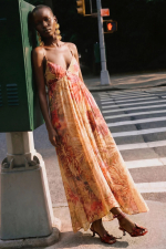 ROCHIE LUNGA CU PRINT BOHO