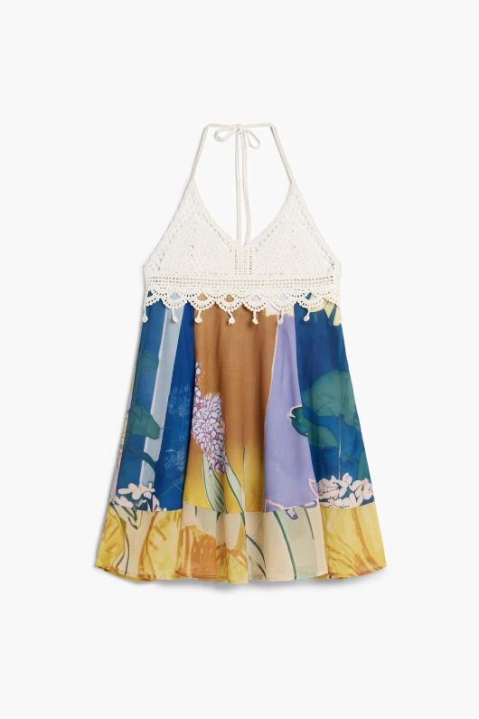 ROCHIE COLORATA CU BRODERIE