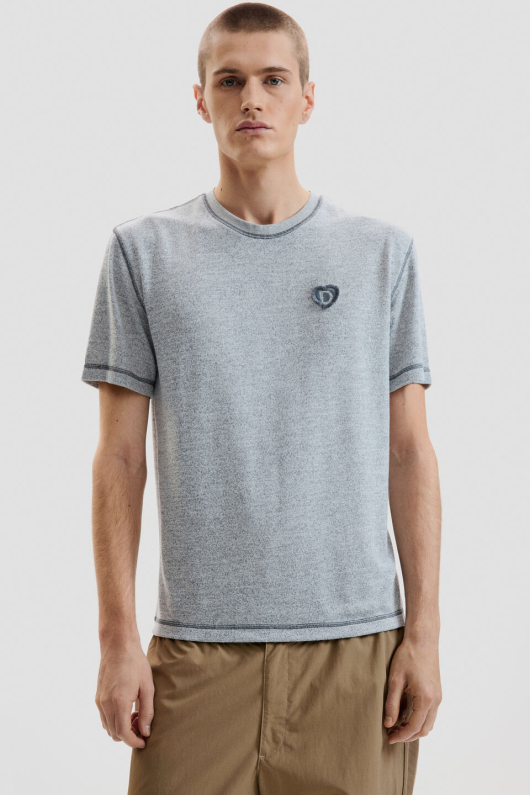 TRICOU GRI DIN MATERIAL MOALE
