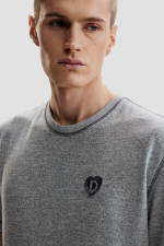 TRICOU GRI DIN MATERIAL MOALE