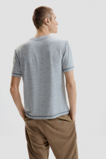 TRICOU GRI DIN MATERIAL MOALE