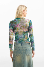 Bluza texturata cu flori