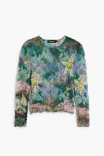 Bluza texturata cu flori