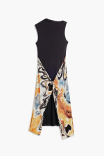Rochie fara maneci cu imprimeu