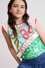 Tricou multicolor imprimat