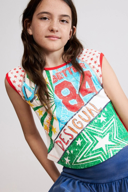 Tricou multicolor imprimat