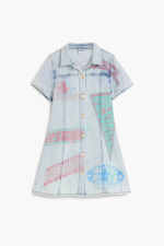 Rochie din denim imprimata