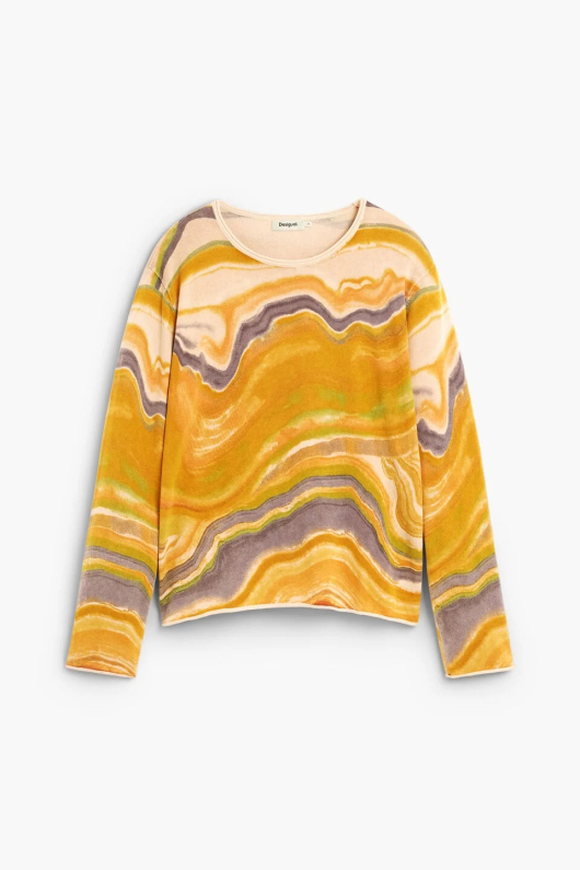 Pulover cu imprimeu abstract