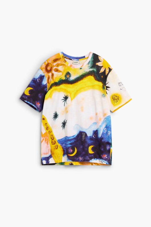 Tricou imprimat multicolor