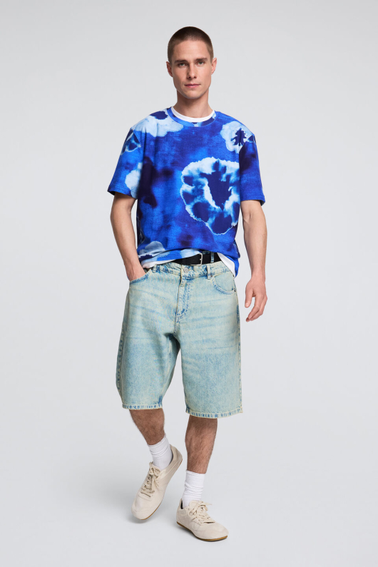 Tricou tie-dye albastru