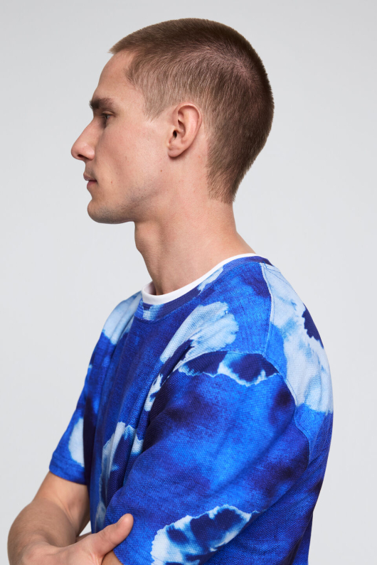 Tricou tie-dye albastru