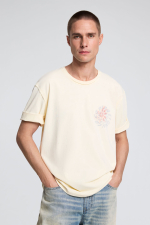 Tricou din bumbac imprimat cu mici gauri