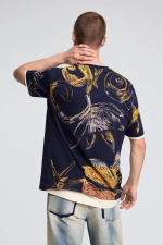 TRICOU ALBASTRU CU PRINT