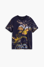 TRICOU ALBASTRU CU PRINT